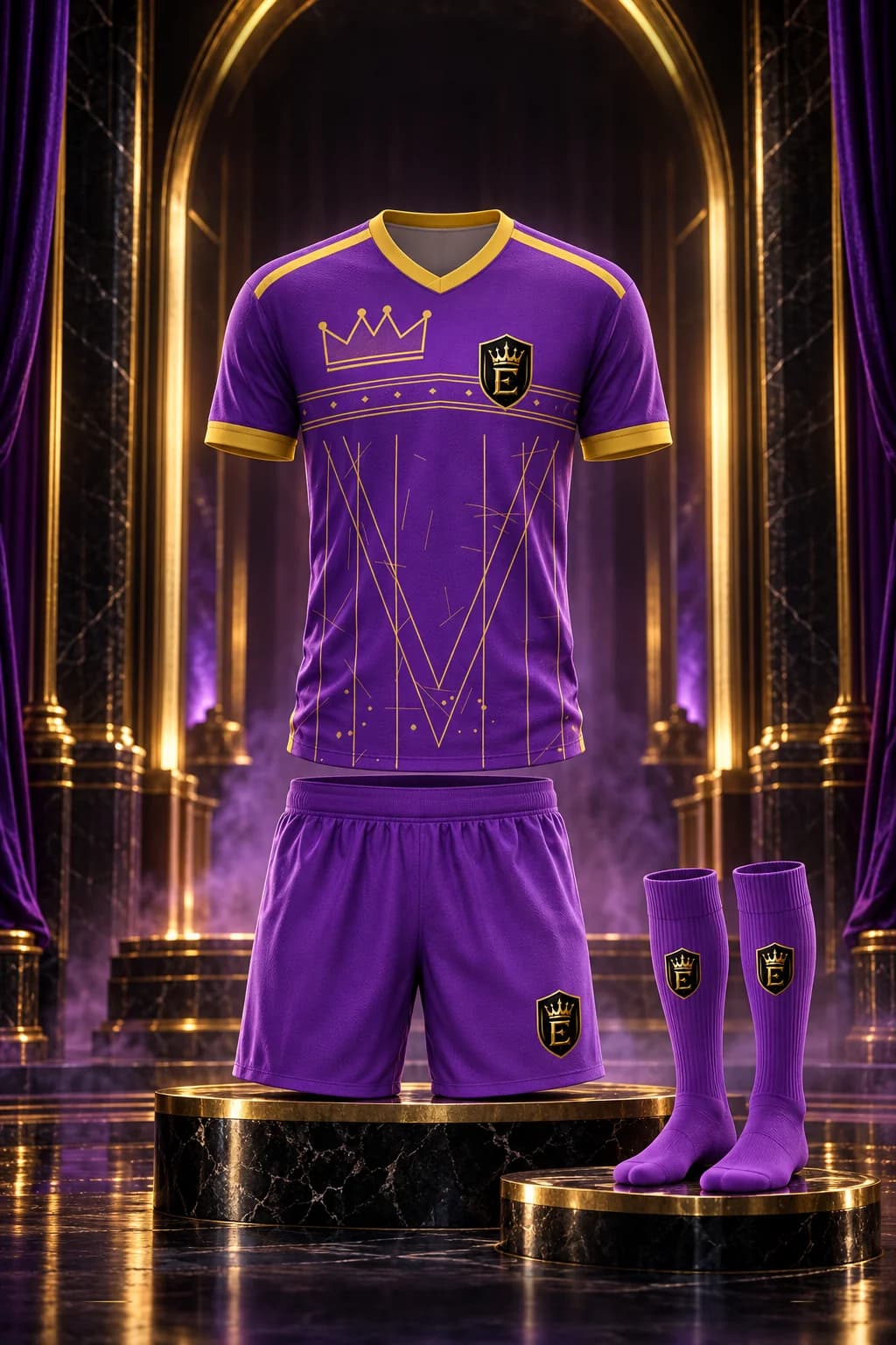 Empire SC jersey, shorts and game socks in the club's world.
