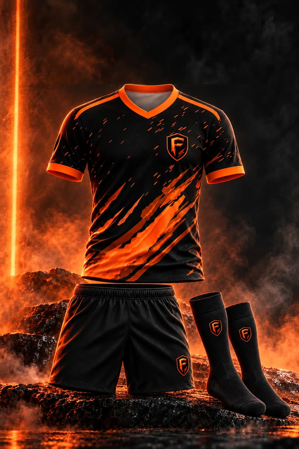 Forge SC jersey, shorts and game socks in the club's world.