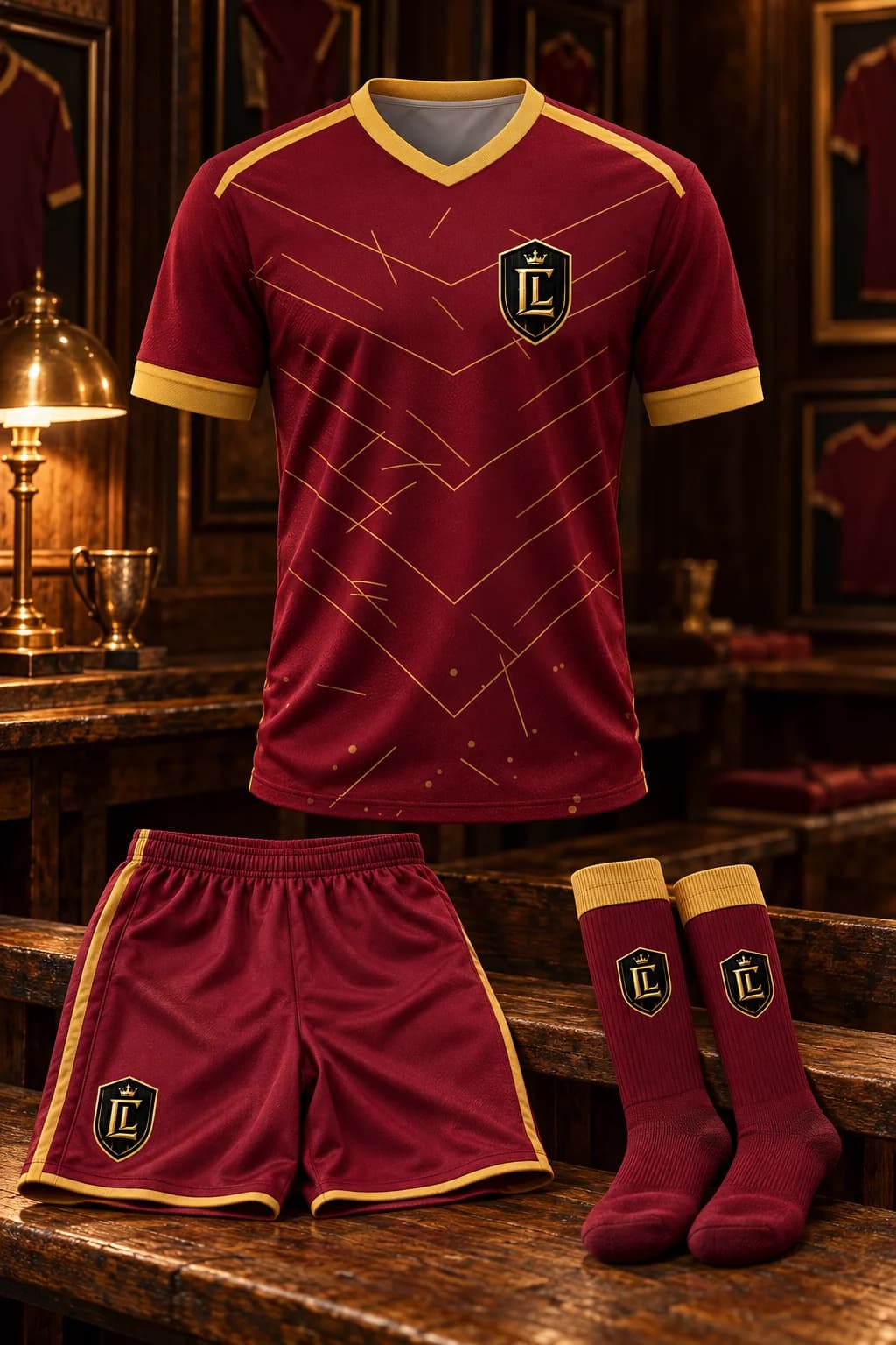 Legacy SC jersey, shorts and game socks in the club's world.