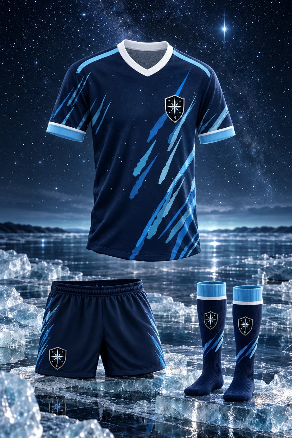 Northstar SC jersey, shorts and game socks in the club's world.