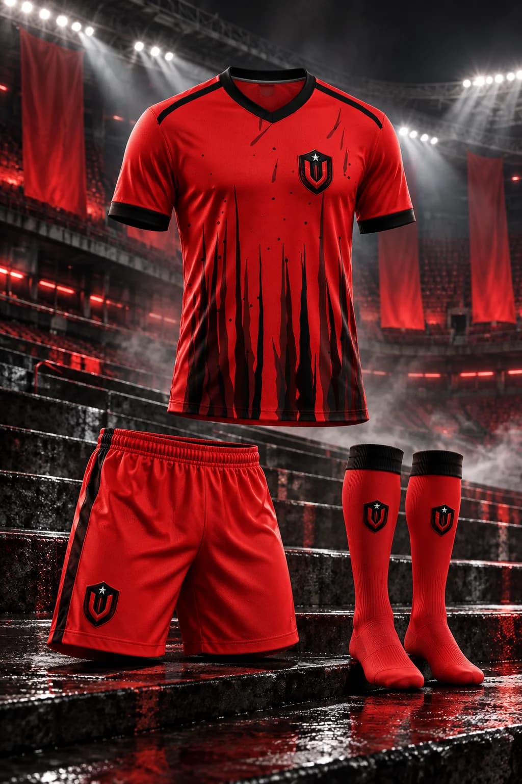 United SC jersey, shorts and game socks in the club's world.